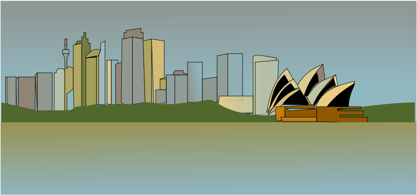 How To Set Use Sydney Skyline Svg Vector - Sydney (900x636), Png Download