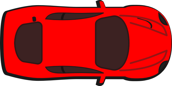 Car Clipart Top View (600x300), Png Download