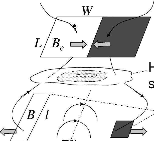 The Curved Lines Are Field Lines With Each Magnetic - Drawing (615x562), Png Download