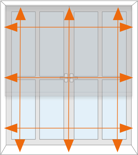 Inside Mount Shade Measurement - Measurement (540x594), Png Download