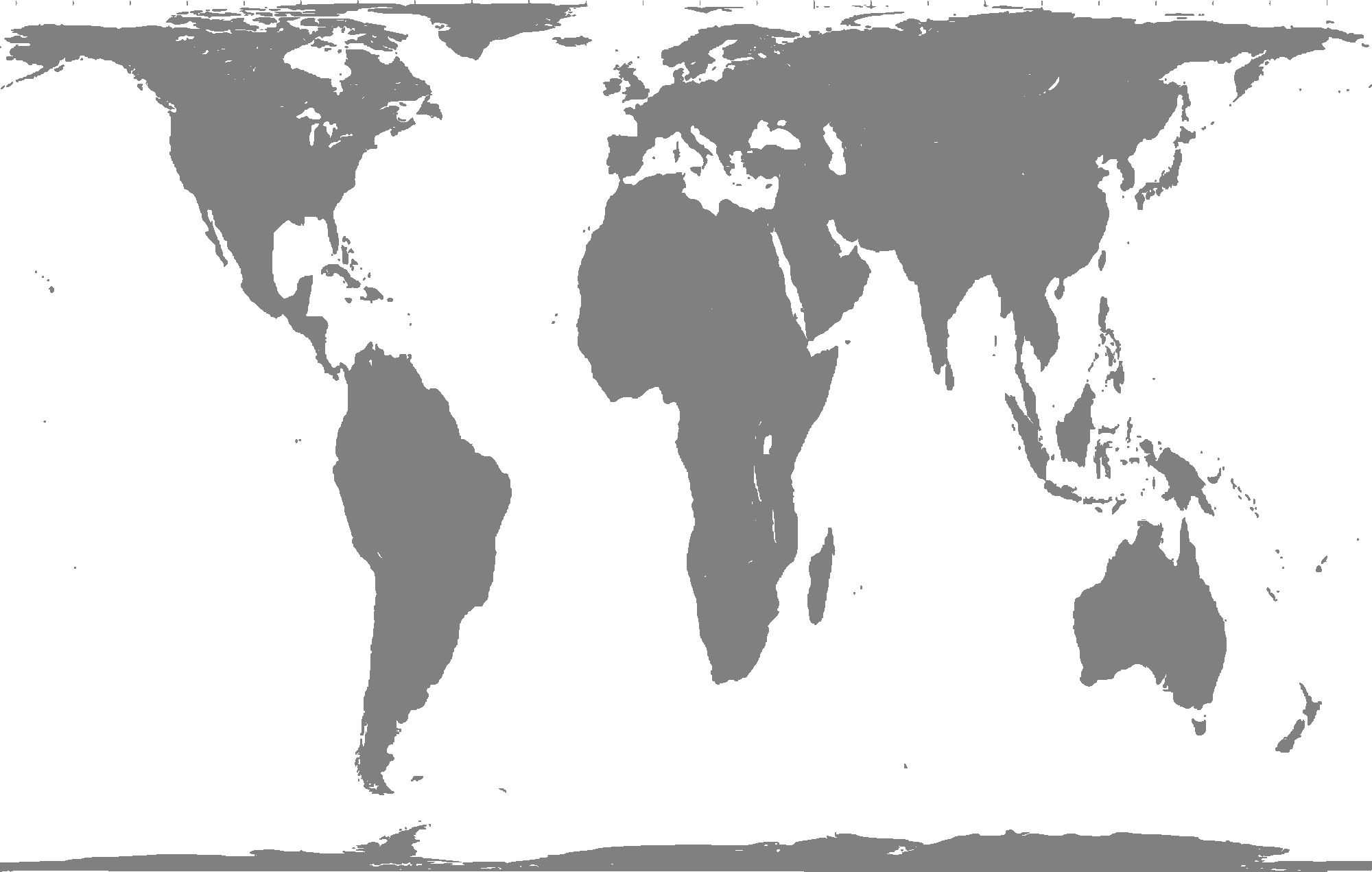 Peters Projection, Warm Grey - Peters Projection Map Vector (2000x1271), Png Download