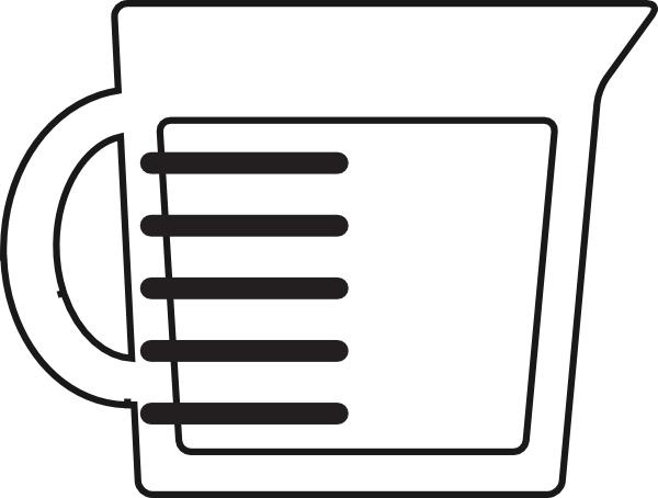 Liquid Clipart Liquid Measurement - Liquid Measuring Cup Clipart (600x454), Png Download