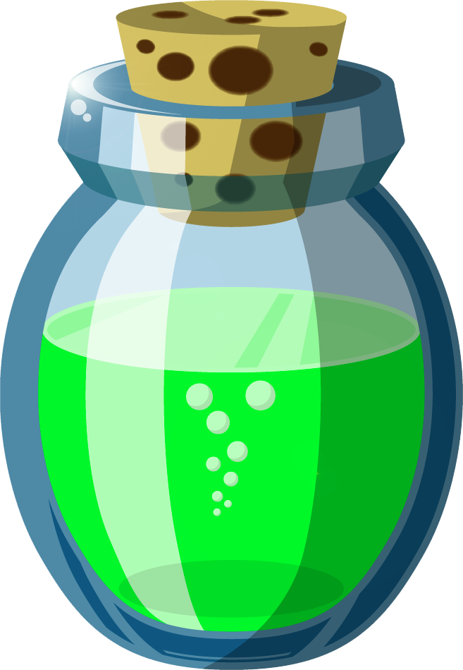 Green Fireball Png Download - Zelda Green Potion (657x950), Png Download