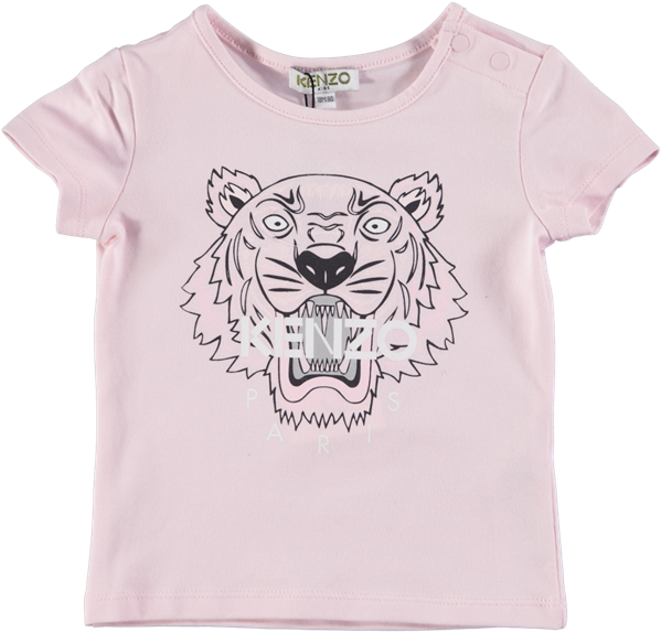 Babies Short Sleeved Tiger Print T-shirt Pink - Logo Kenzo Tigre Rose (600x600), Png Download