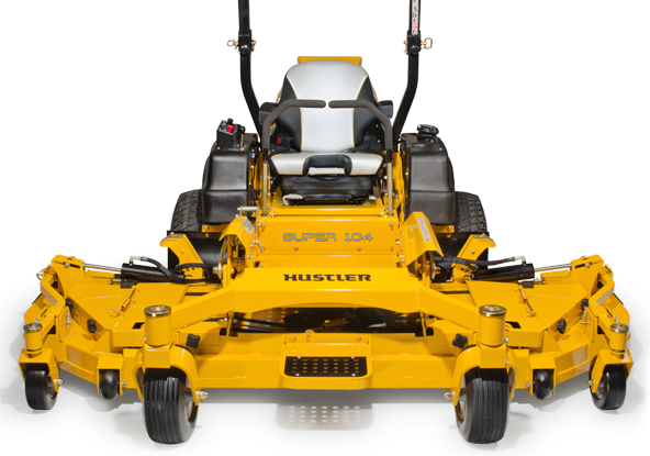 Hustler Turf Equipment's Super 104 Mower, Seen Here, - Hustler Super 104 (592x415), Png Download