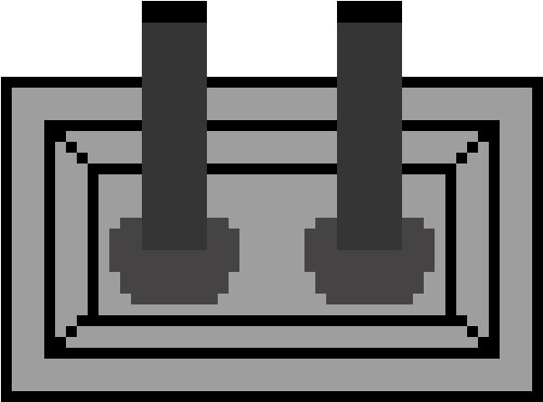 Top Down Turret - Silhouette (1200x1200), Png Download