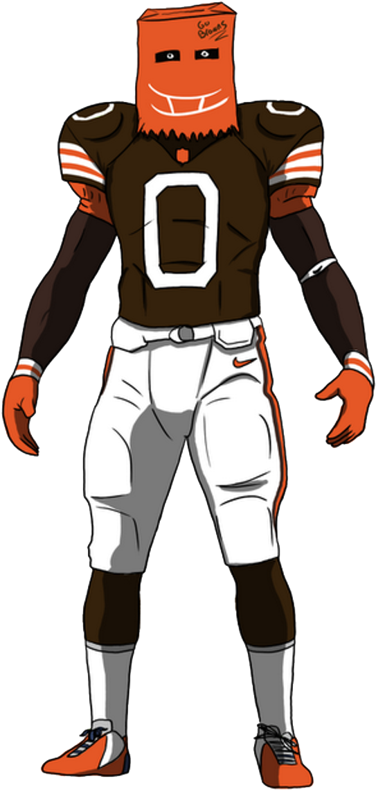 Cleveland Browns - Browns Fan Bag On Head (600x1182), Png Download