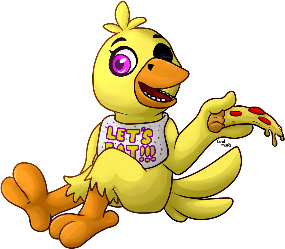 Chica By Gralmaka-d7yv0gb - Five Nights At Freddy's Chica Caricatura (1050x940), Png Download