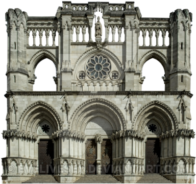 Cathedral - Cuenca Cathedral (400x364), Png Download