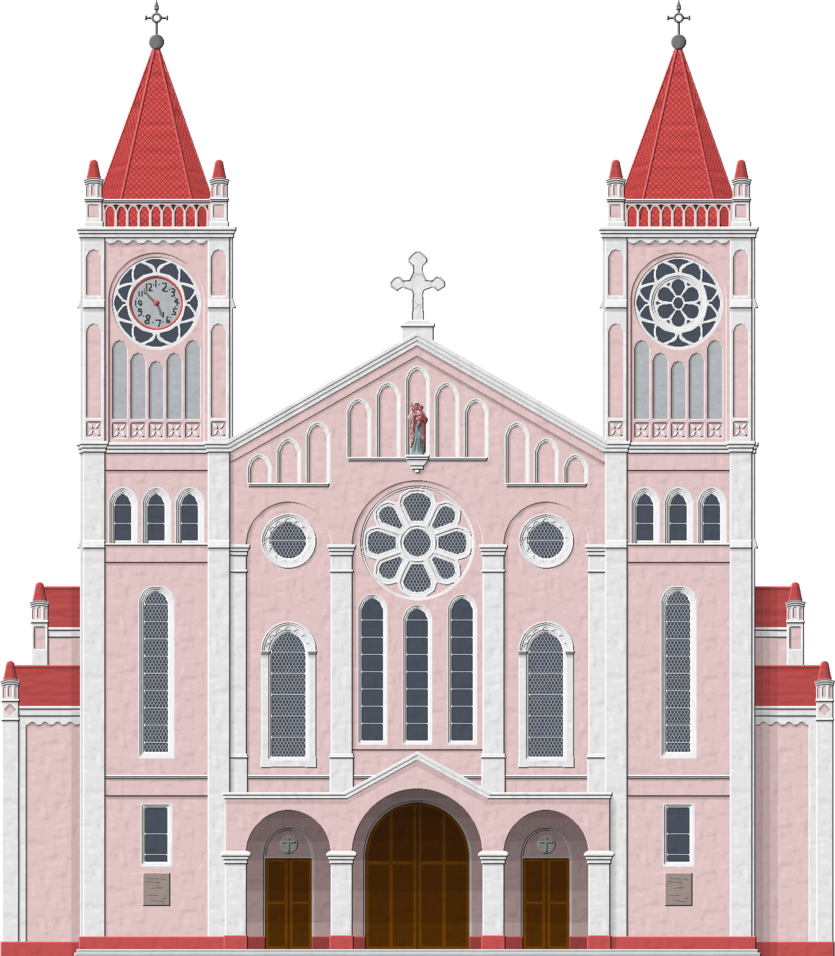 Cathedral Png - Baguio Cathedral Png (835x956), Png Download