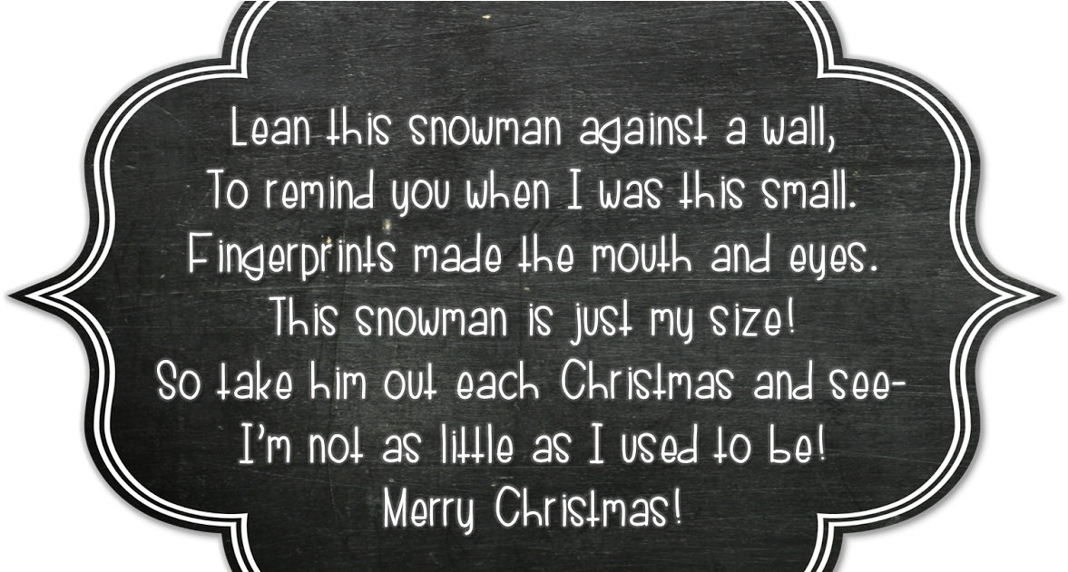 Snowman Poem - Christmas Day (1200x630), Png Download
