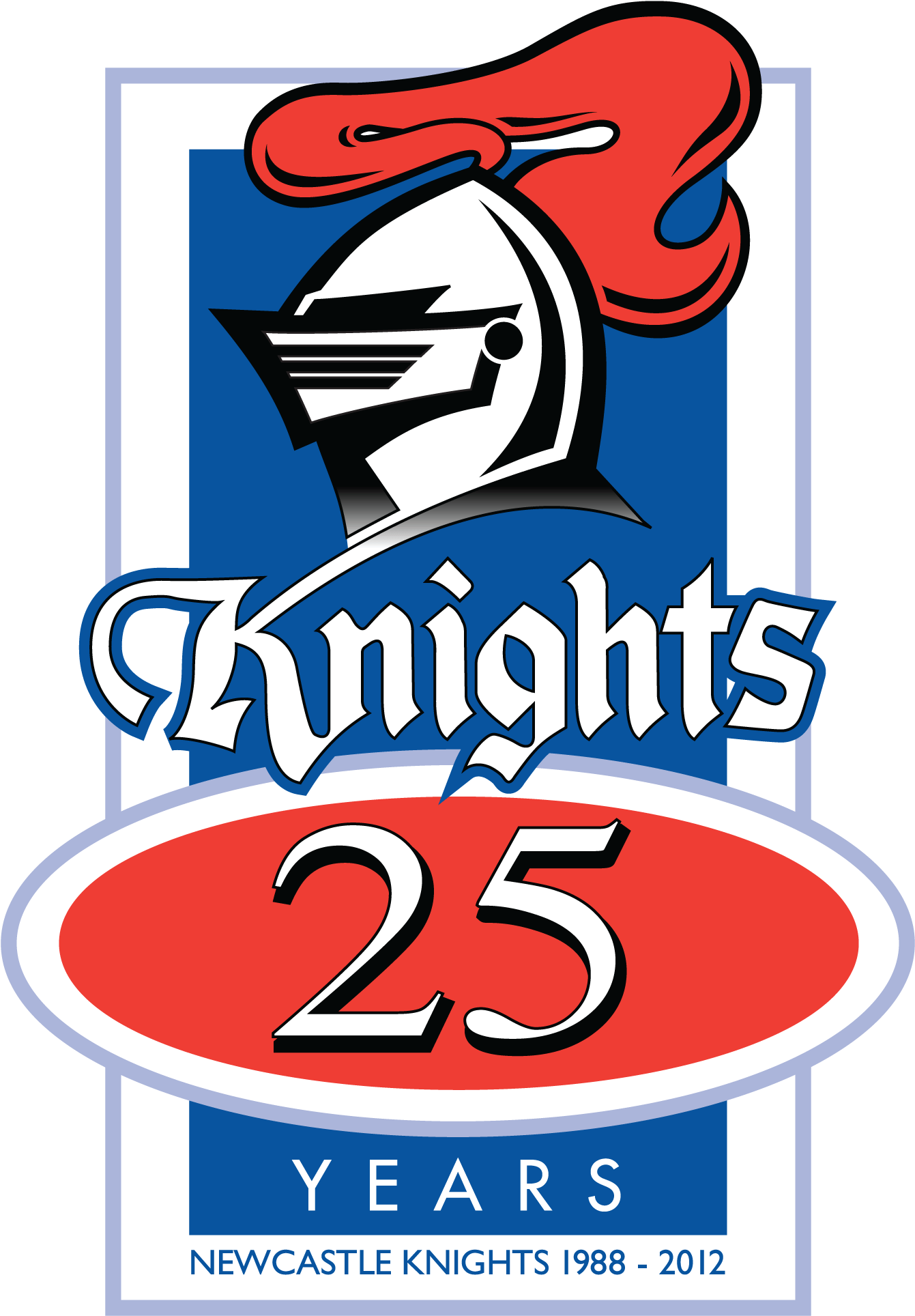 Newcastle Knights 25 Year Anniversary Logo - Newcastle Knights Logo (2000x2000), Png Download