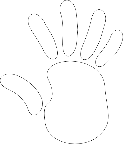 White Hand Hand Clipart (510x594), Png Download