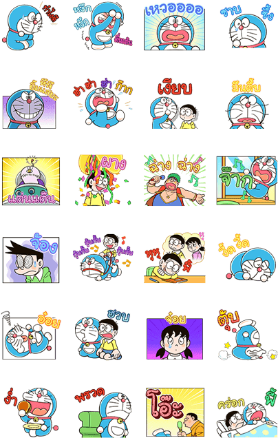 Doraemon Animated Onomatopoeia - Sticker Quest All Stickers (420x673), Png Download