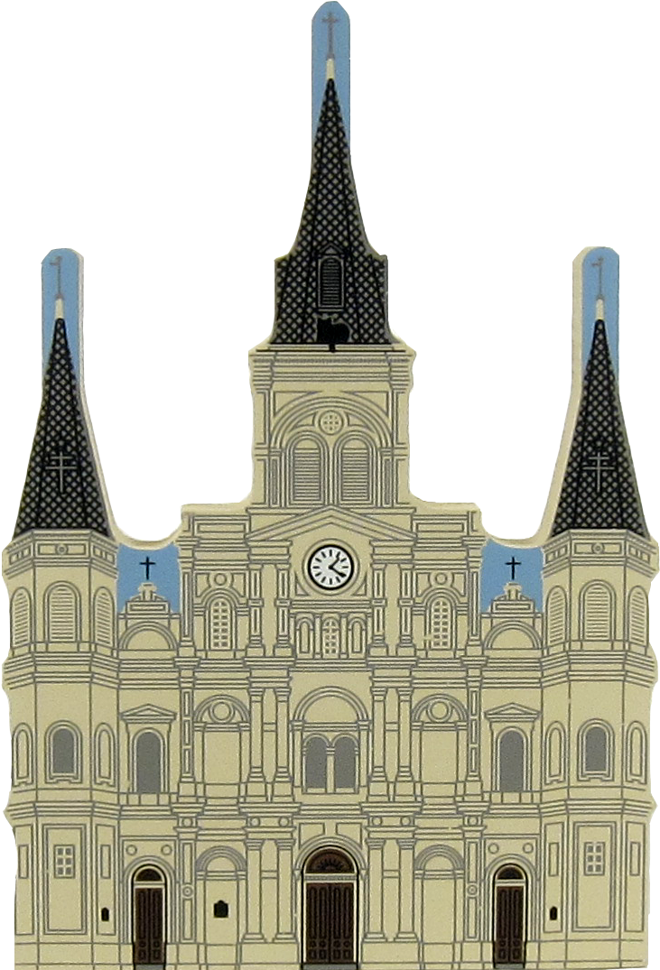 St Louis Cathedral New Orleans Png (738x1078), Png Download