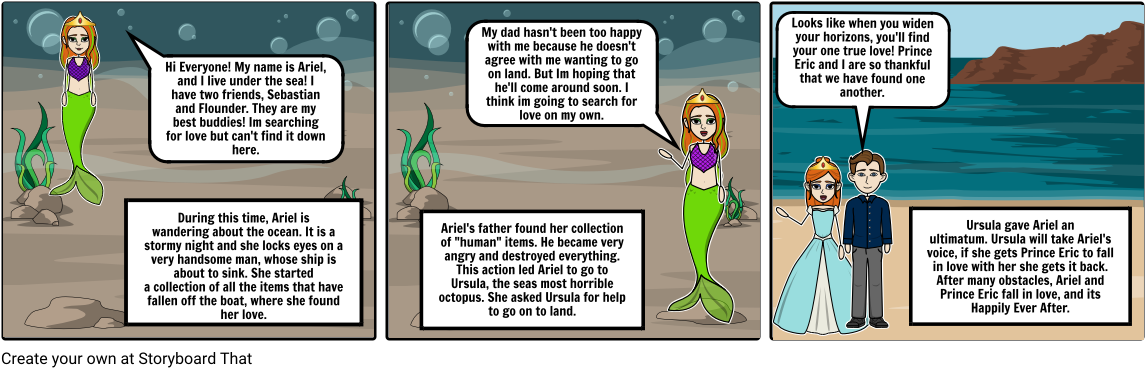 The Little Mermaid (1164x385), Png Download
