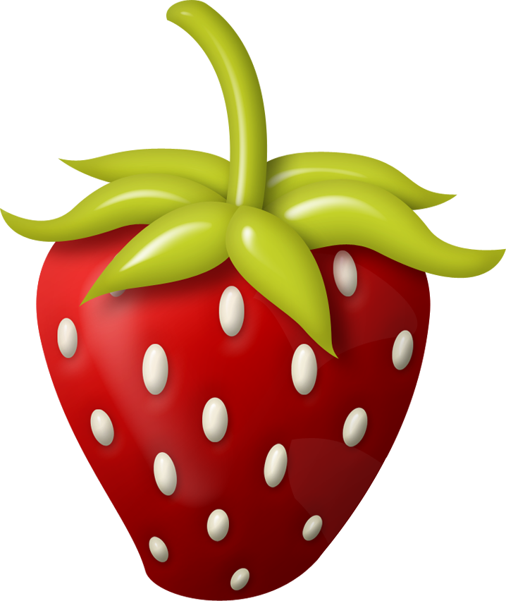 Dg Strawberry Png Clip Art Decoupage And - Individual Fruits And Vegetables Clipart (718x852), Png Download