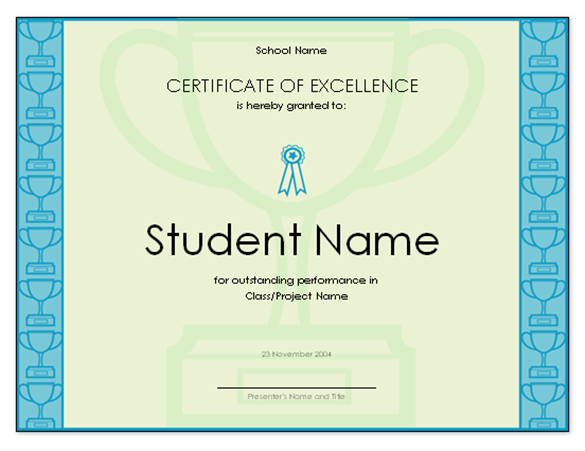 Academic Certificate For Excellence (796x450), Png Download
