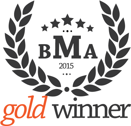 Badge Gold Award Winner 2015 - Best New Mobile App Award (885x595), Png Download