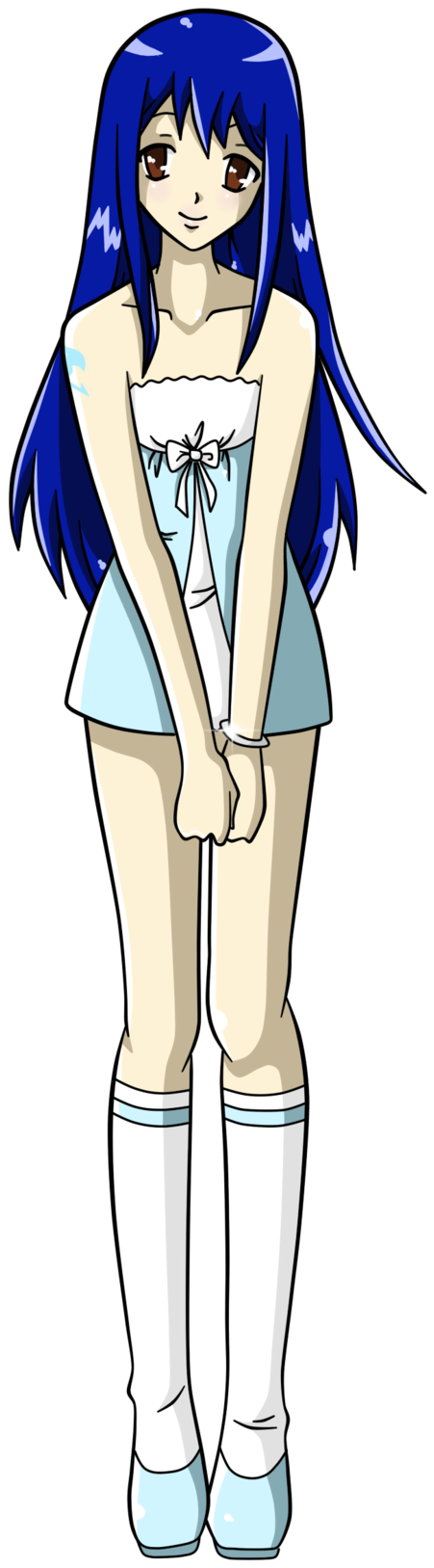 Anime Girl Full Body - Anime (900x1882), Png Download