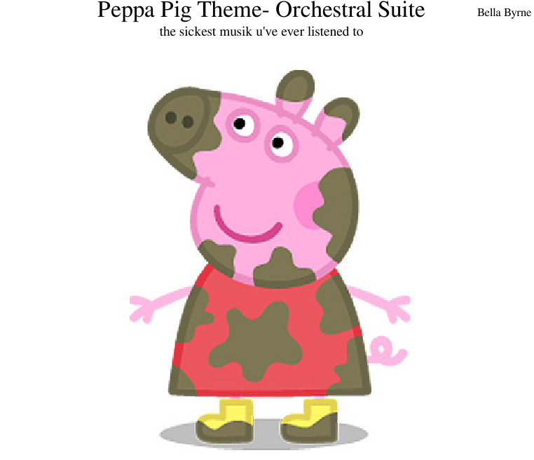 Print - Peppa Pig From The Front (850x1100), Png Download