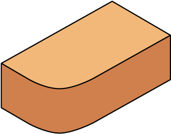 1 Single Bullnose - Bullnose Brick (650x450), Png Download