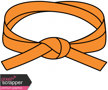 Karate Belt 1 Orange Illustration - Karate Belt Clip Art (456x456), Png Download