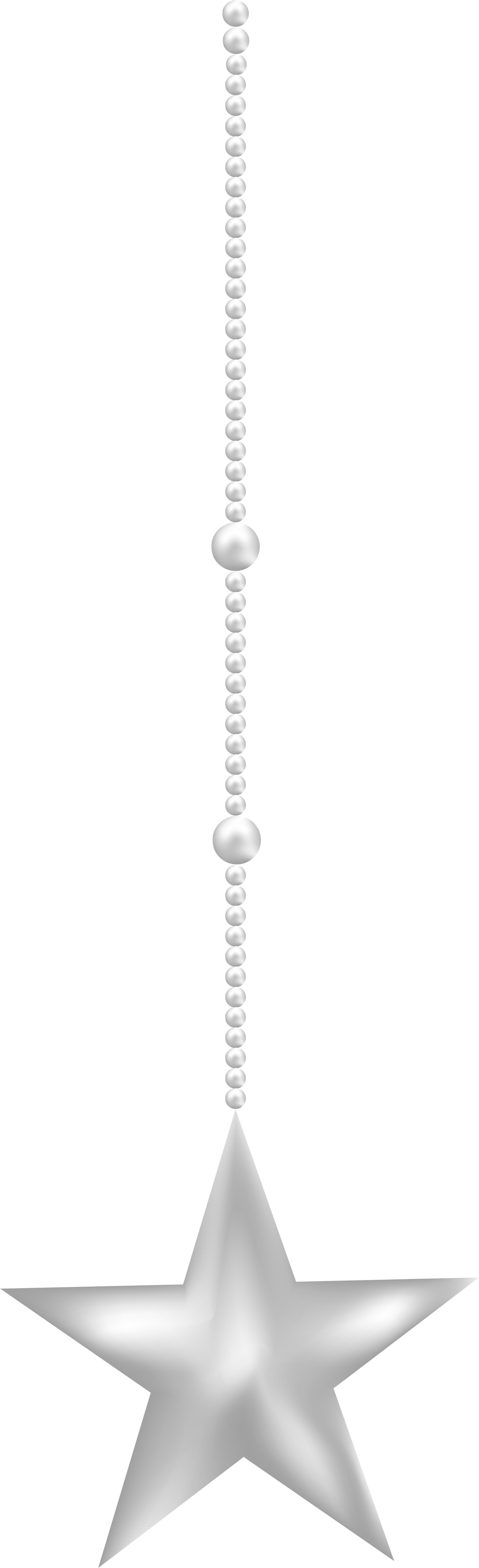 Silver Star Hanging Png (2494x8000), Png Download