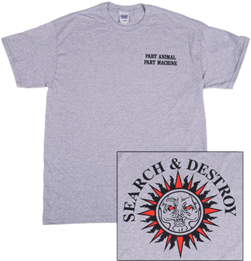 Search & Destroy Grey T-shirt - Henry Rollins (356x432), Png Download