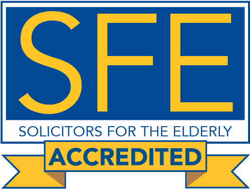 Sfe New Stamp Revised No Strap Jan - Sfe Solicitors For The Elderly Logo (513x433), Png Download