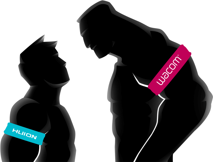 Huion Vs Wacom (915x680), Png Download
