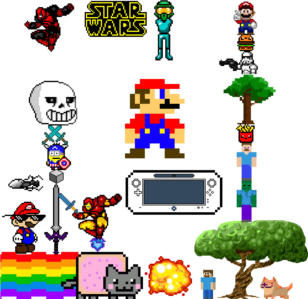 Random Stamps No - 8 Bit Mario (1000x1000), Png Download