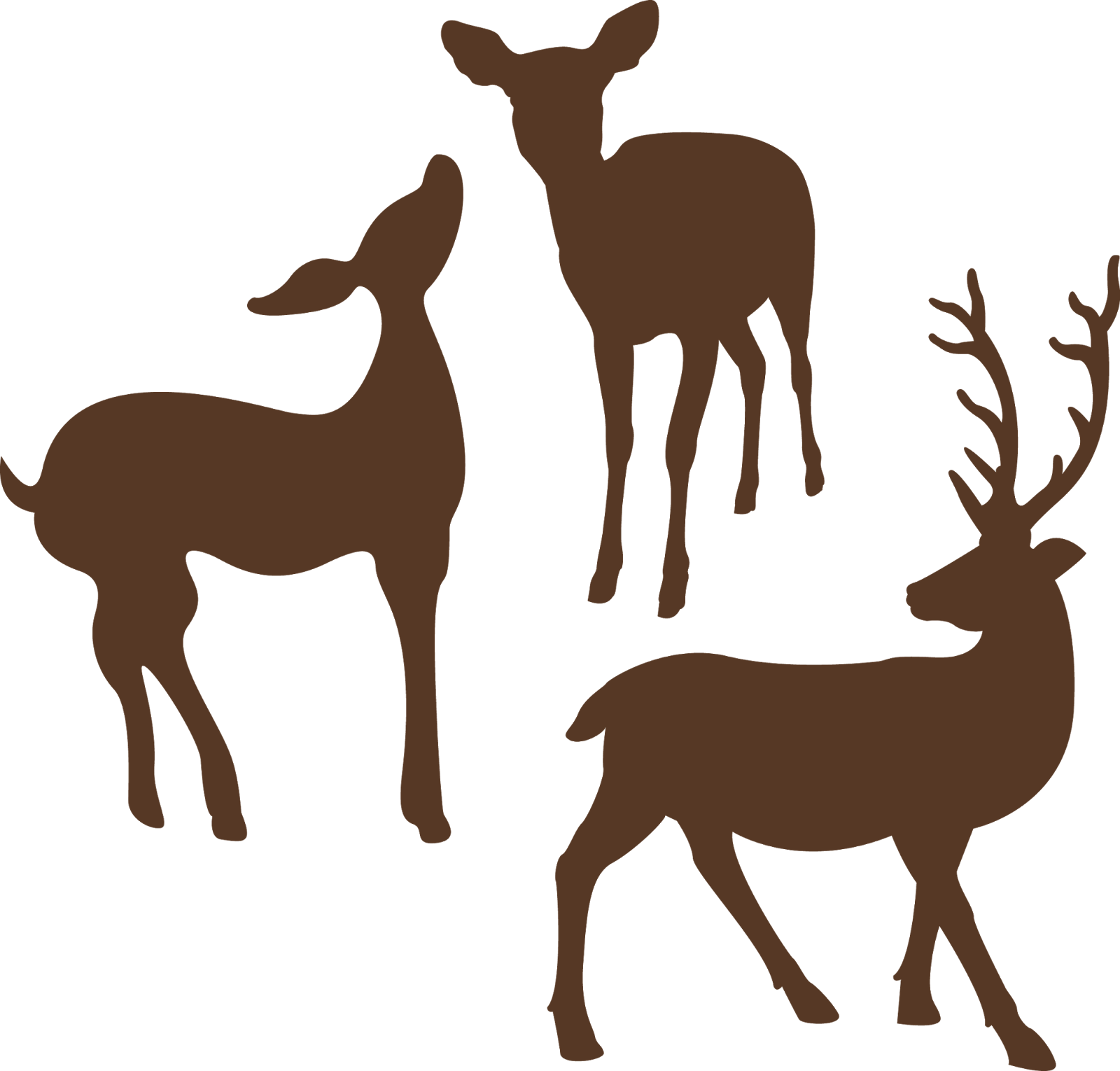 Free Download Brown Silhouette Of Deer Clipart Elk - Silhouette Brown Deer Clip Art Png (1600x1530), Png Download