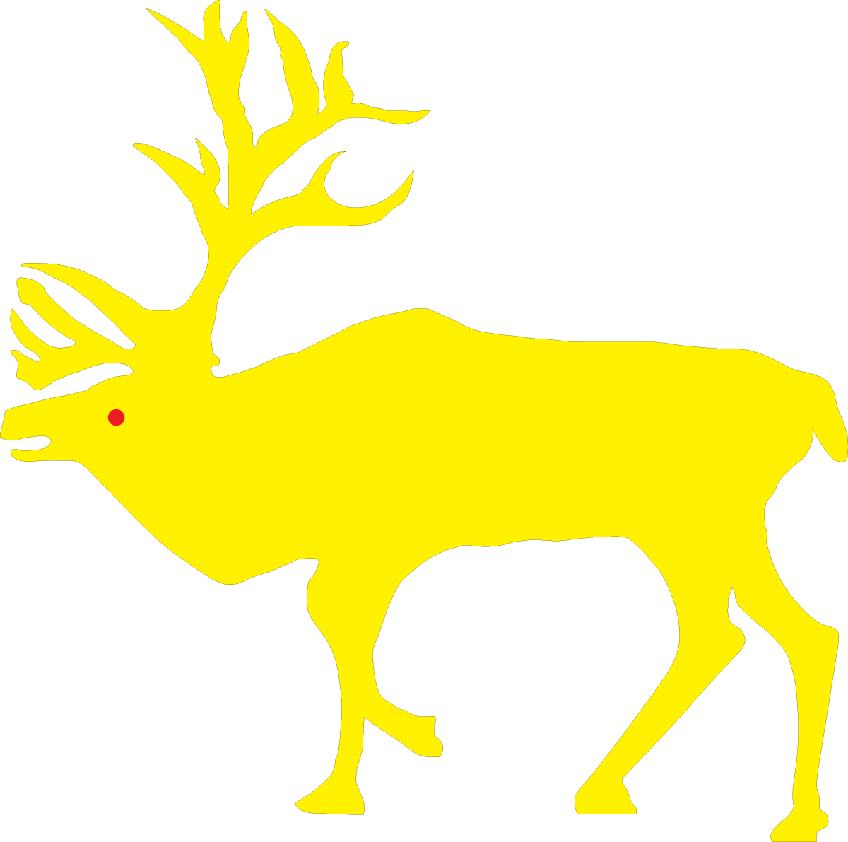 Caribou/elk Dim - Elk (1200x1191), Png Download