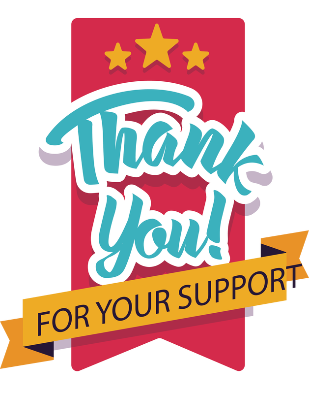 We Appreciate Your Support