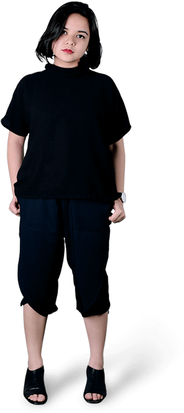 Aisha Black - Standing (413x860), Png Download