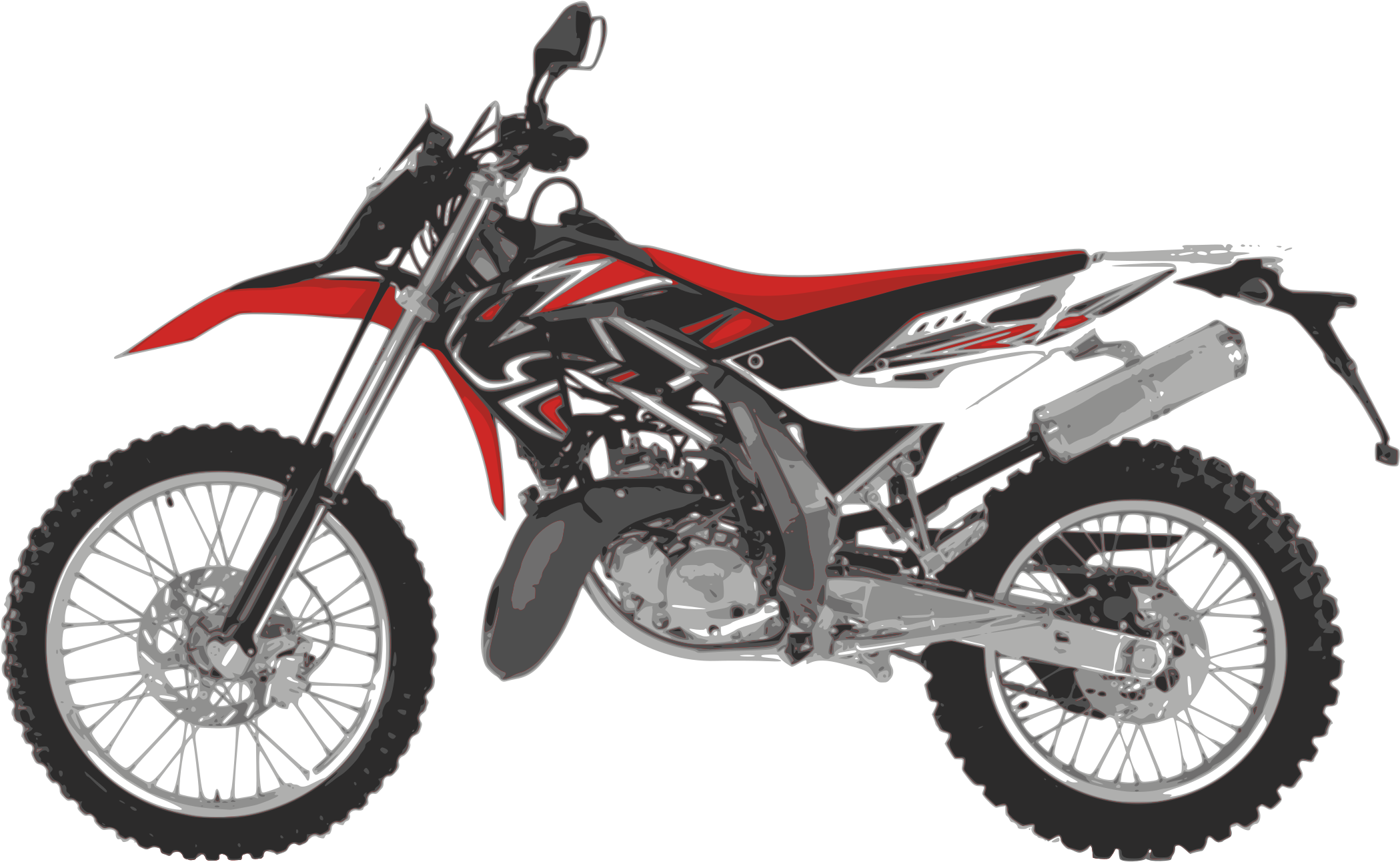 Big Image - Aprillia Rx 125 (2400x1697), Png Download