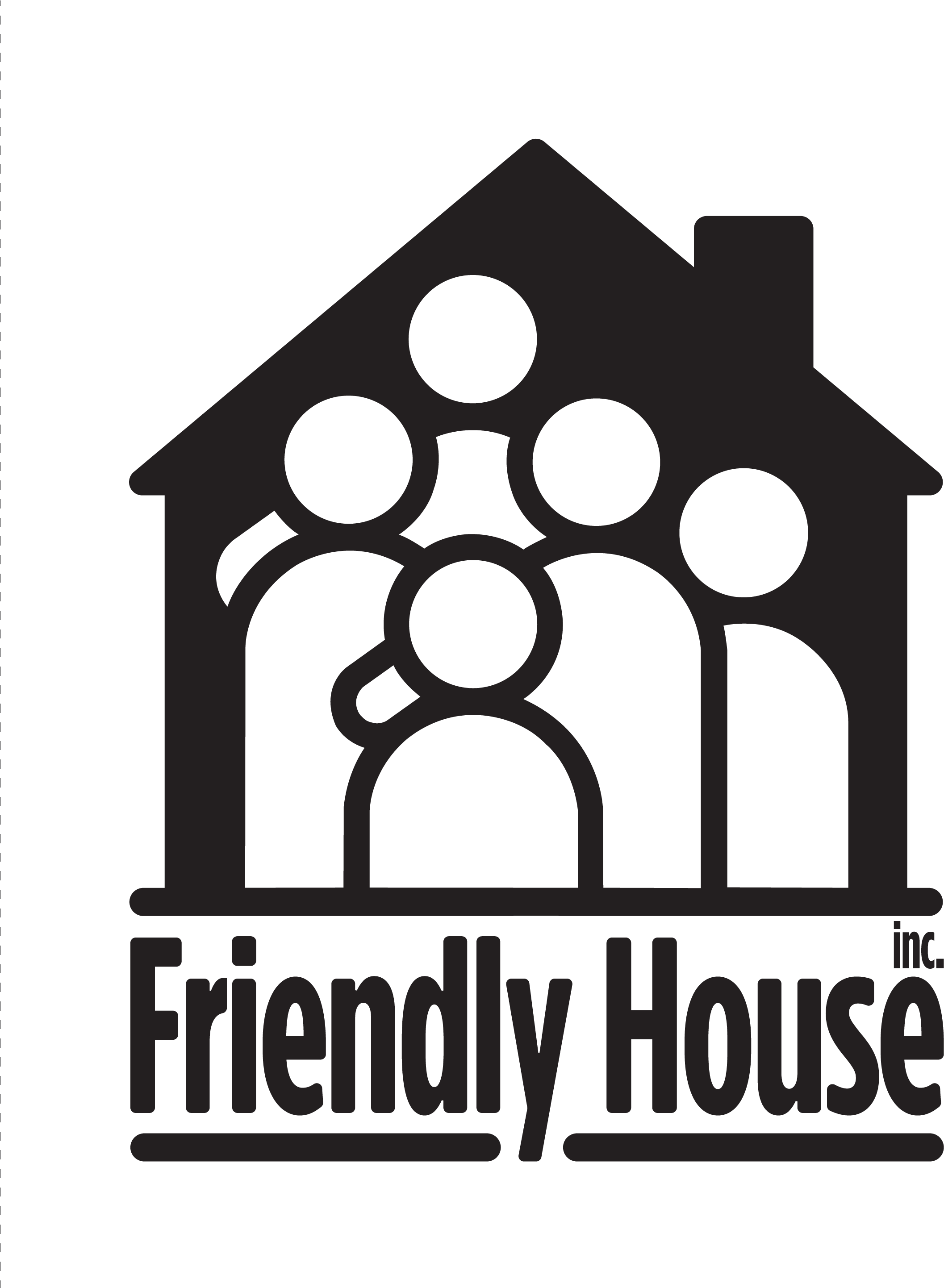 Thank You For Your Support Of Friendly House - Friendly House Logo (2400x2888), Png Download
