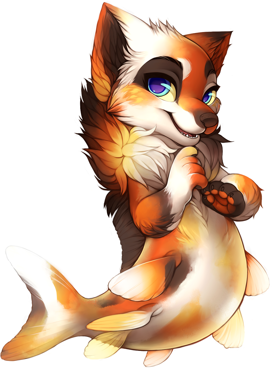 Mermaid Fox - Furvilla Fox (1210x1604), Png Download