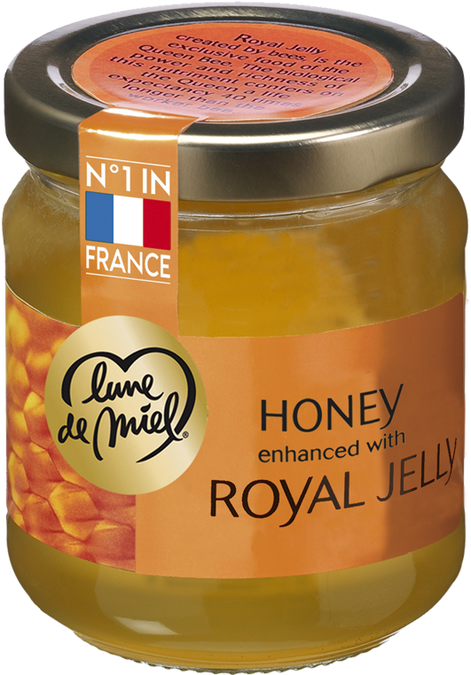 Honey And Royal Jelly - Lune De Miel Mild & Fresh Honey (900x1031), Png Download