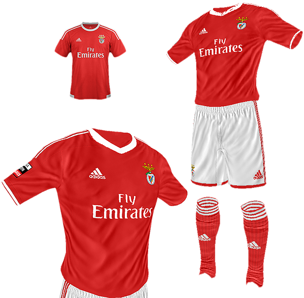 Sl Benfica Home By Kisake Minikit - Monaco Away Kit Fifa 14 (600x600), Png Download