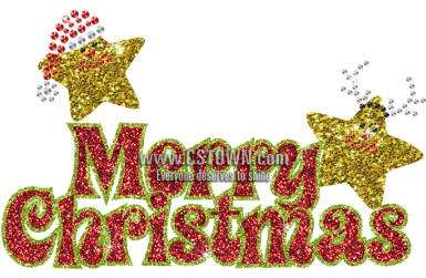 Cute Merry Christmas Words Hotfix Glitter Transfer - Christmas Day (450x450), Png Download