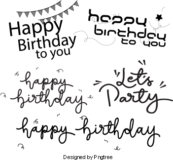 9 Happy Birthday Creative Word, Black, Happy, Birthday - Psd (360x360), Png Download