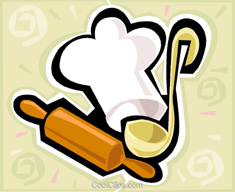Chefs Hat, Rolling Pin, Ladle Royalty Free Vector Clip - Chefs Hat (480x393), Png Download