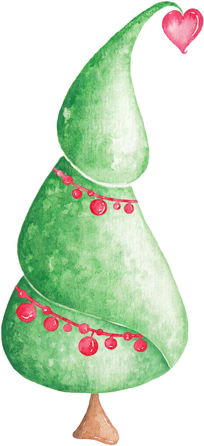 Cartoon Abstract Christmas Tree Png Transparent - Christmas Tree (1024x1829), Png Download