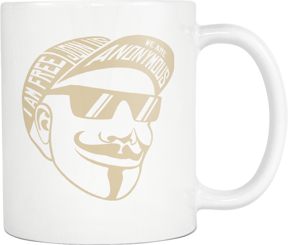 Mug Anonymous Drinkware Buy Now - T-shirt Women Tr0145 V For Vendetta Guy Fawkes Mask (1024x1024), Png Download