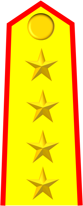 Vietnam General Rank - 4 Yıldızlı Rütbe (282x702), Png Download