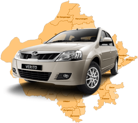 Rajasthan Car Rental By Rajputana Cabs - Mahindra Verito D6 (459x413), Png Download