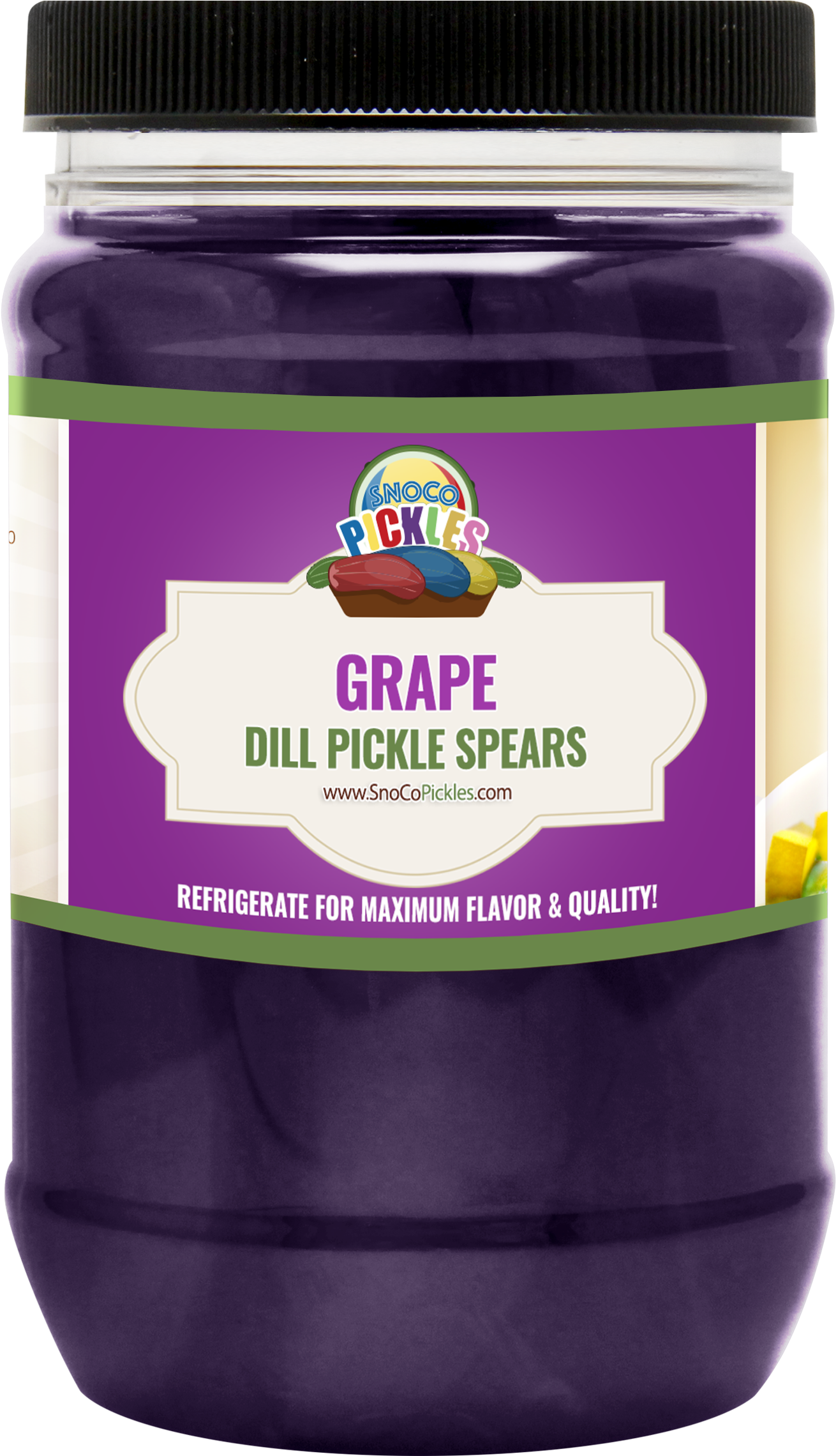 17oz Jargrape - Pickled Cucumber (3600x3600), Png Download