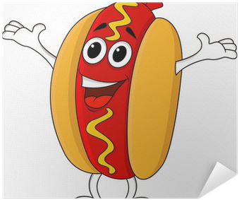 Animated Cartoon Hot Dog (400x400), Png Download